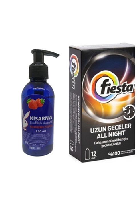 Kisarna Kayganlaştırıcı Masaj Yağı Prezervatif Seti