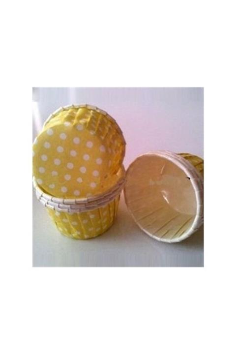 sweetsorcery Sarı Üzerine Beyaz Puantiyeli Pet Kapsül 25 Adet