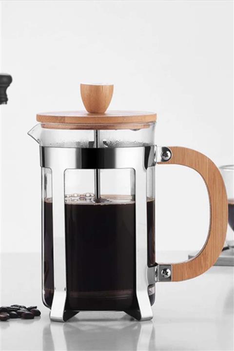 Gülrüli Darling - Bambulu Cam French Press 600 Ml