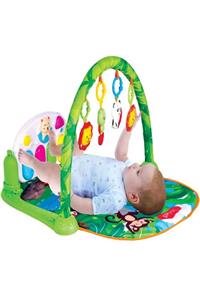 Furkan Toys Babıes Sevimli Orman Piyanolu Oyun Halısı 5in1 Jimnastik Merkezi