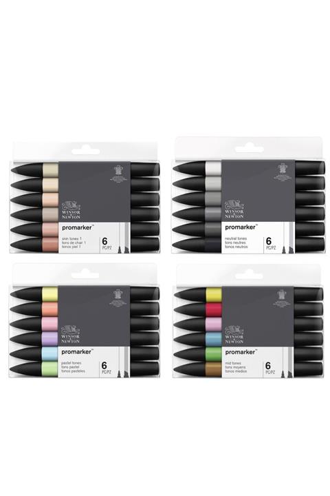 Winsor Newton Promarker 24'lü Set - Skin Neutral Mid Ve Pastel Tonlar