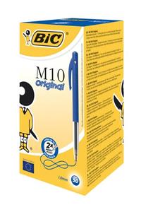 Bic M10 Basmalı Tükenmez Kalem Mavi 50`li Kutu