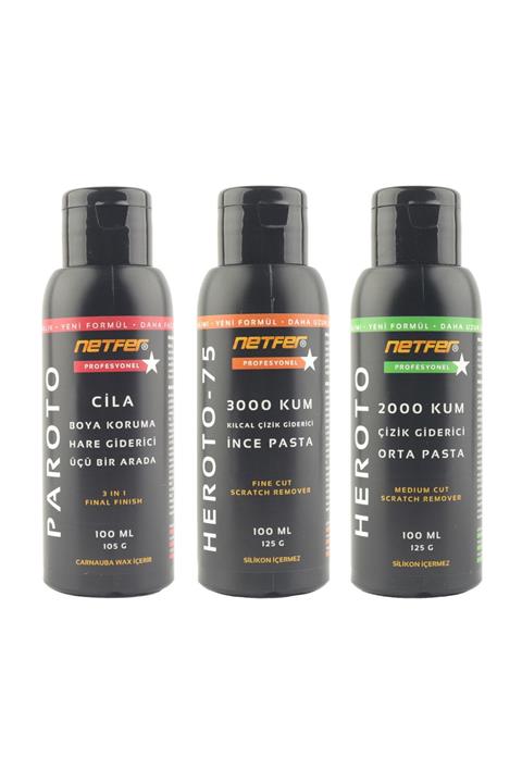 Netfer 3'lü Ince Orta Pasta Cila Set - 3x100 ml