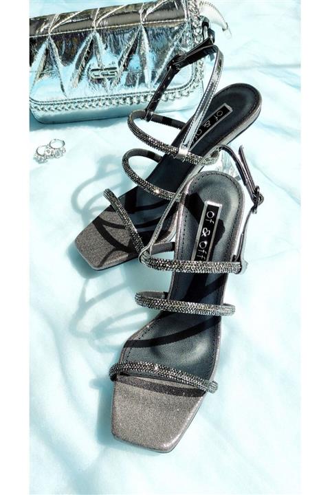 Of&Off Kadın Taşlı Topuklu Sandalet