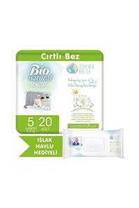 Sleepy Bio Naturel Bebek Bezi Jumbo 5 Beden 11-20 Kg 20 Adet (ıslak Havlu Hediyeli)