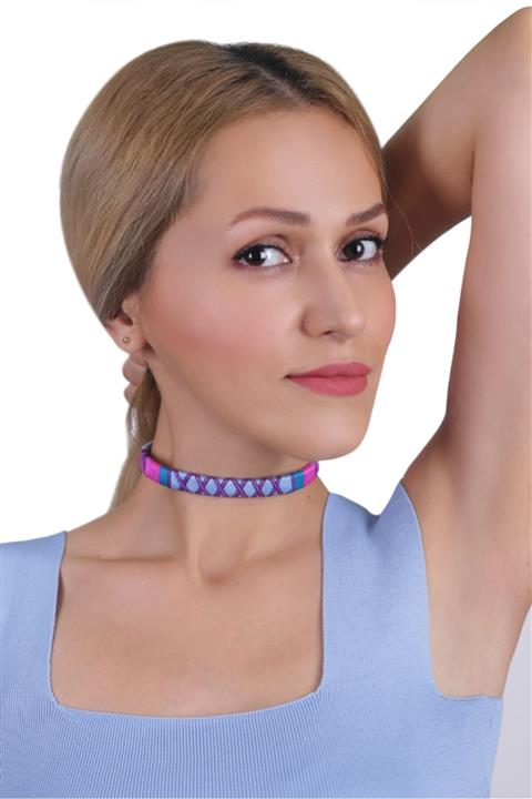 MerryBrand Choker Samba, Ayarlanabilir Zincir Kapama, Bohem Renkli Ip Örme