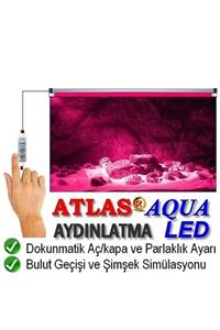 Atlas Akvaryum Led Aydınlatma 60cm - Kumandalı - Renk Kırmızı