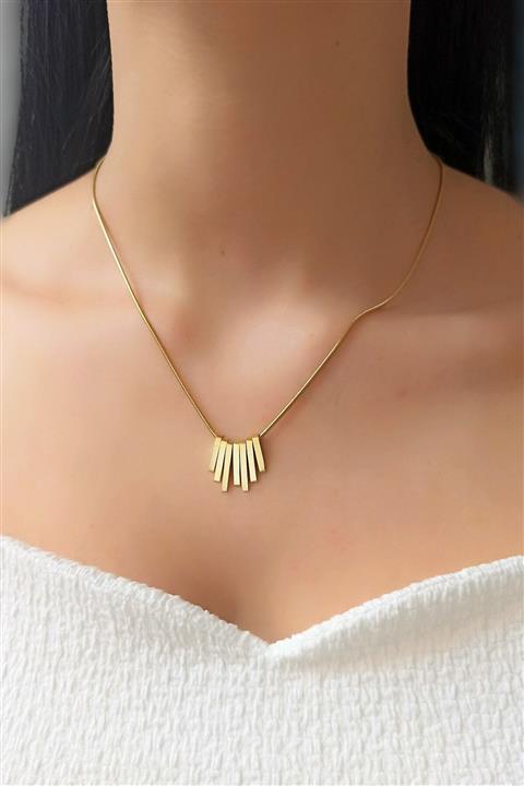 Çlk Accessories Çelik Yılan Zincir Çubuk Çelik Kolye Trkolye5413 B35003
