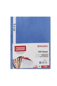 DIGERUI Cassa Telli Dosya Plastik Standart A4 50 Li Mavi 7735