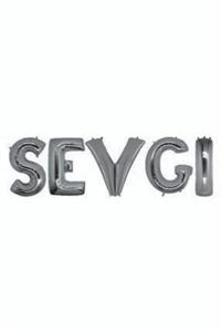 partisüs Doğum Günü Sevgi Gümüş Harf Folyo Balon Set