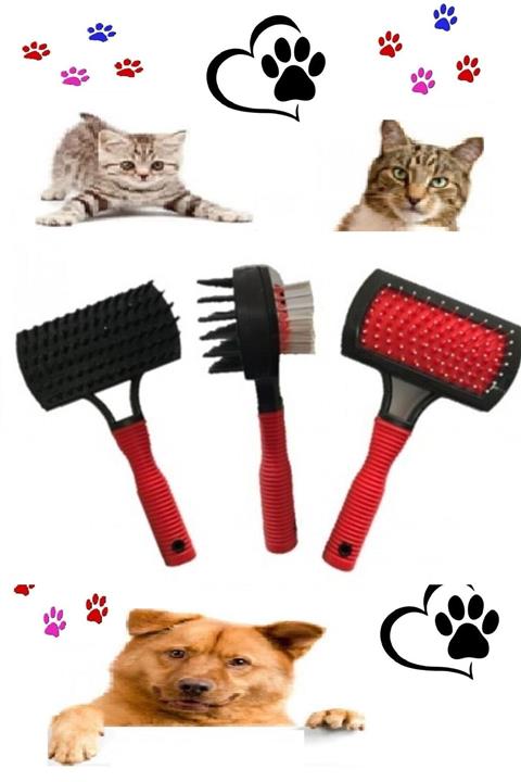 Mia Wallace Çift Taraflı Evcil Hayvan Kedi Köpek Fırçası Kedi Oyuncağı