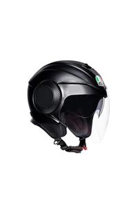 AGV Orbyt Solid Matt Black Açık Kask