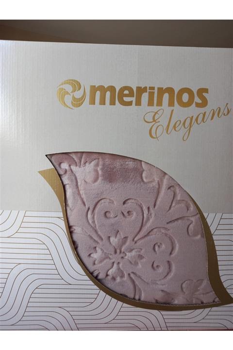 Merinos Elegans Çiftkişilik Embos Battaniye Moonlıght