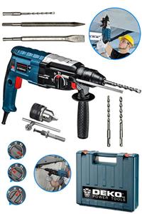 DEKOPRO POWER TOOLS Alman 3000 Watt Kırıcı Delici Hilti Matkap Metal Şanzumanlı + Yedek Mandren Gri