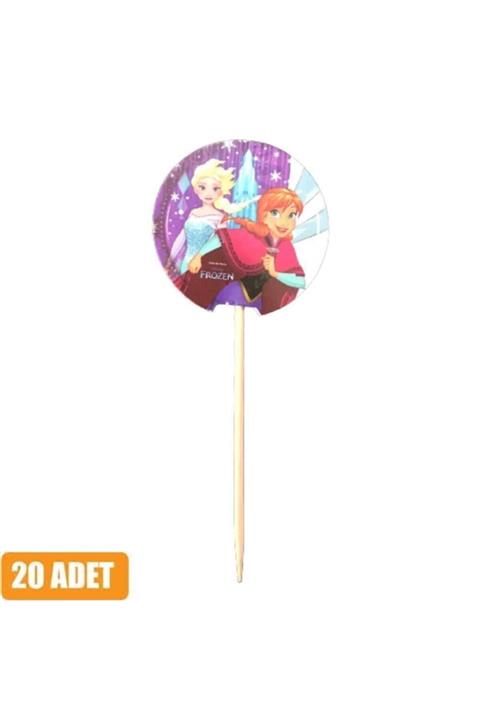 YD Party Supplies Elsa Anna Cupcake Kürdan Set 20 Adet