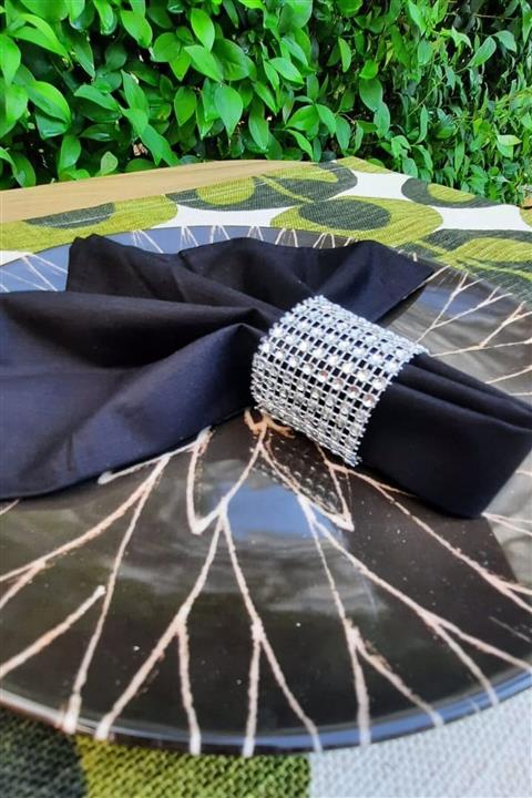 ESanat Evi 6 Adet Taşlı Şerit Peçete Yüzüğü