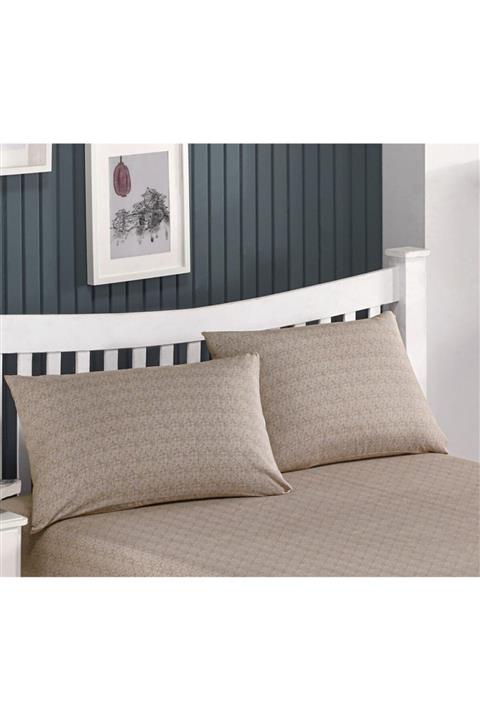 EVORHOME Yastık Kılıfı Modelleri Açık Kahve Fermuarlı 2' Li 50x70 Cm