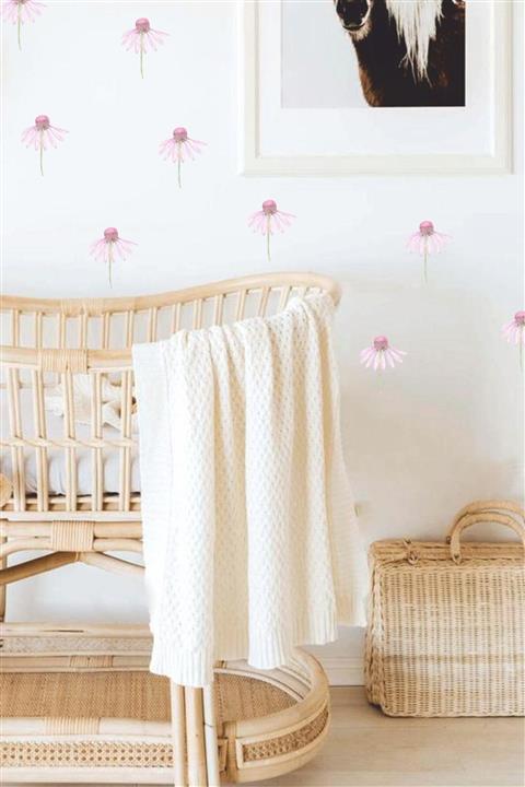 Piksel Grafik Miss Daisy Duvar Sticker