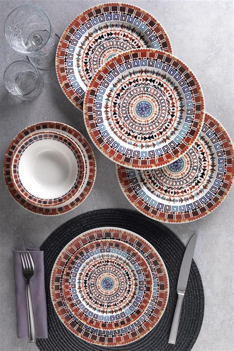 Tulü Porselen Yemek Seti 24 Parça