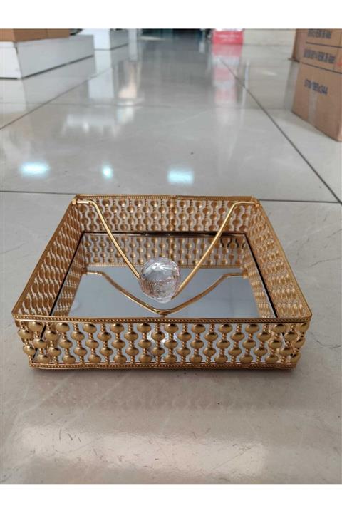 Alg Home Altın Kararmaz Aynalı Peçetelik