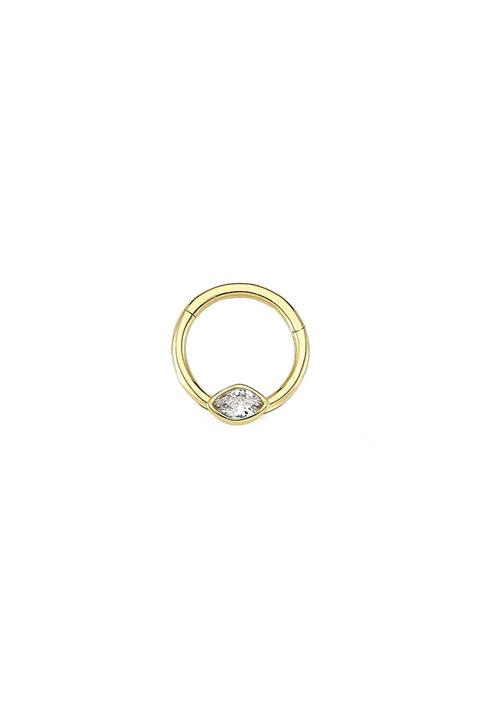 Altın Sepeti Altın Markiz Taşlı Tragus Piercing