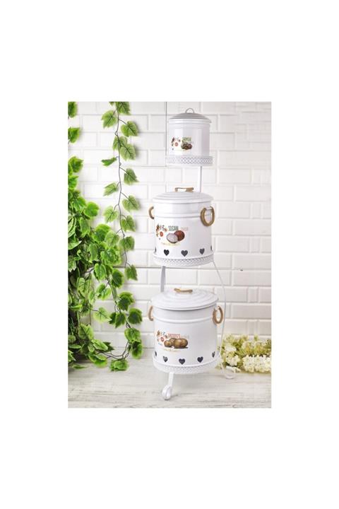 Bestofhome Ultra Kalın Patates Soğan Sarımsak 3 Katlı Stand