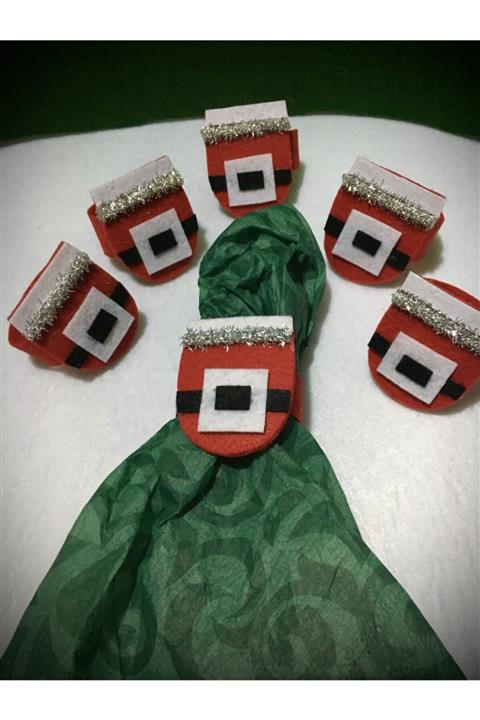 CUSSO Yılbaşı İçin Noel Baba Peçetelik 6 Adet