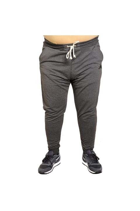 ModeXL Büyük Beden Eşofman Altı Dar Paça Nakışlı 20508 Lacivert