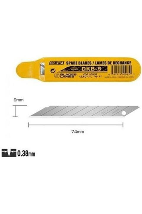 Olfa Maket Bıçağı Yedek 5 Li Tüp Dkb-5