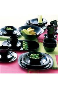 Luminarc Carine Temperli Siyah 18 Parça Yemek Takımı.27 Cm.servis & 21 Cm.yemek Tabağı & 12 cm Çorba Kasesi.