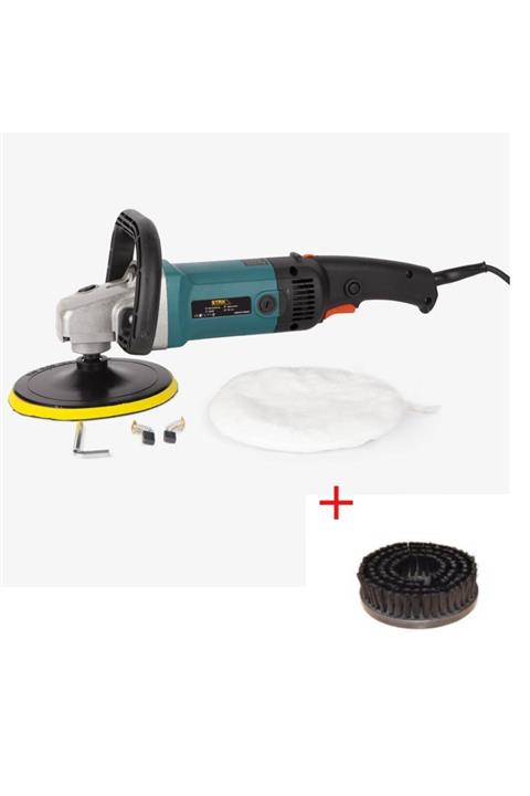 STAXX POWER 6 Kademeli Devir Ayarlı Polisaj Makinası 3500 W Pasta Cila Polisaj Mak + Koltuk Fırçası