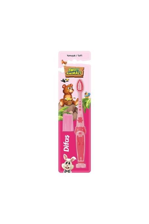 Difaş Sweet Animals Çocuk Diş Fırçası Pembe (yumuşak)