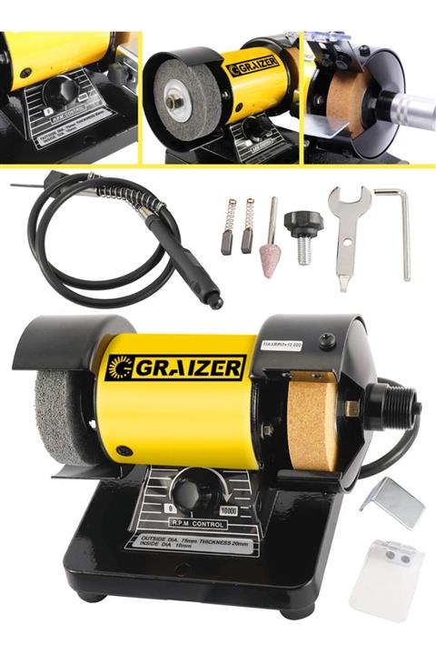Graizer Alman 520 W Mini Gravür Taşlama Zımpara Motoru Çok Amaçlı Taş Motoru