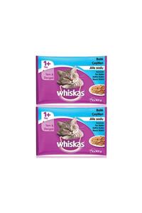 Whiskas Pouch Multipack Yetişkin Kedi Balık Konserve Mama Çeşitleri 4 X 100 Gr X2