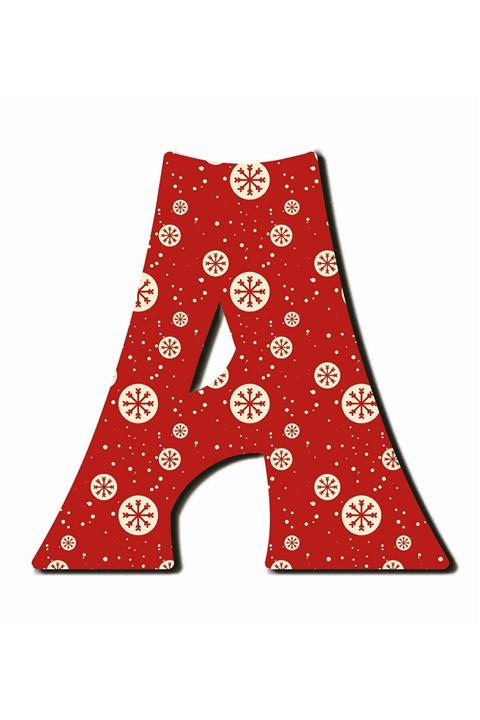 WuW A Harfli Yılbaşı Desenli Magnet