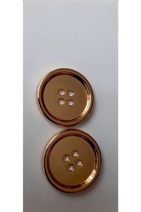 İMREN AKSESUAR Düğme 2,5 Cm Free Sarı Metal 1 Paket 5 Adet