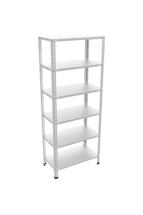 Galvanizraf 6 Katlı Galvaniz Çelik Raf Arşiv Rafı Depo Rafı Kiler Rafı 20x75x250