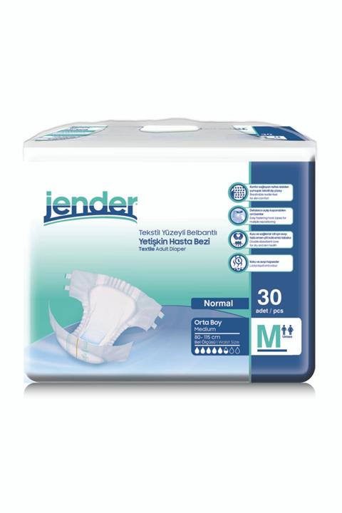 JENDER Belbantlı Medium Hasta Bezi 120 Adet