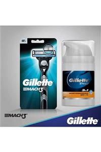 Gillette Mach 3 Makine + Balsam 50ml