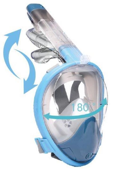 BERMUDA Tam Yüz Full Face Şnorkel Maske Set 7208-l/xl-mavi