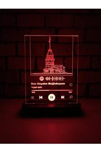 PETRADESIGN Kız Kulesi Tasarım Toygar Işıklı-ben Hayatın Mağlubuyum Spotify Temalı Lamba