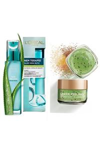 L'Oreal Paris Aloe Vera Nem Terapisi 70 ml+ Siyah Nokta Karşıtı Şeker Peeling Kivi Tohumları 50 ml