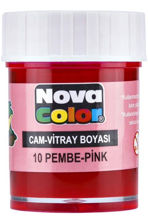 Nova Color Nc-158 Pembe Su Bazlı Cam Boyası 30cc