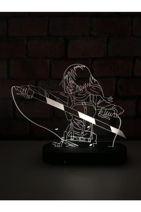 PETRADESIGN Attack On Titan Mikasa Ackerman Anime Masa Lambası