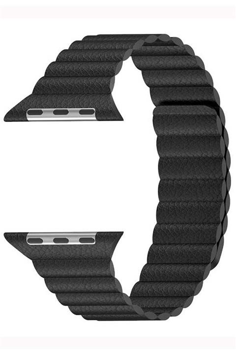 Coverzone Apple Watch Kayış 42 Mm Deri Siyah