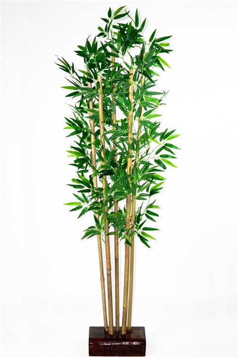 İremÇiçekçilik Doğal Köşe Bambu Saksı Yapay Ağaç