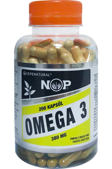 NOP Omega 3 Balık Yağı Takviye Edici Gıda 200 Kapsül X 380 Mg