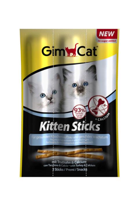 Gimcat Kitten Sticks 5 Paket Hindili Yavru Kedi Ödül Çubukları (1 Paket 3x3 gr)