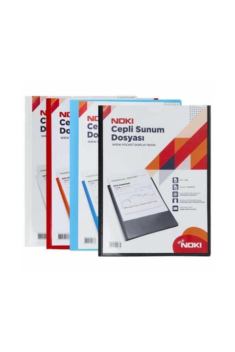 Noki Sunum Dosyası Önü Cepli A4 60'lı Kırmızı