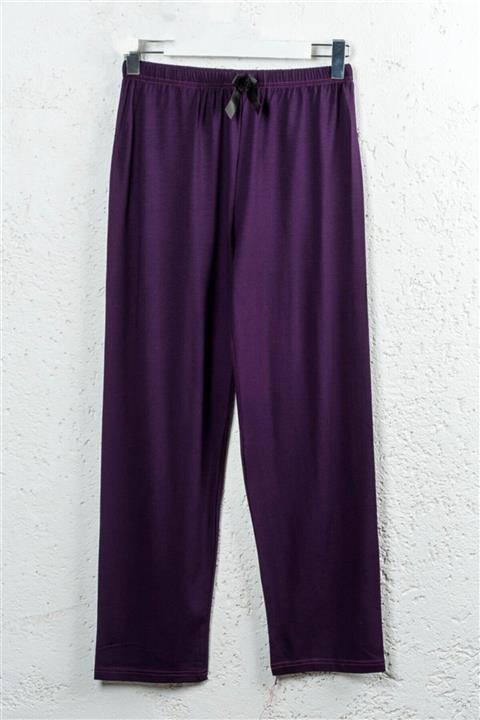Line Smart Kadın Mor Viskon Rahat Lastik Bel Düz Paça Tek Alt
